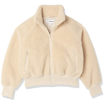 Stylish Lee Sherpa Bomber Jacket in Sandstorm by The Drop