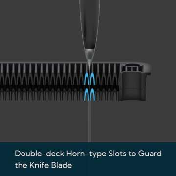 KITCHENDAO XL Bamboo Universal Knife Block Holder with Slots for Scissors and Sharpening Rod, Safe, Space Saver Knives Storage Stand Display without Knives, Unique Slot Design to Protect Blade