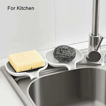 SUBEKYU Silicone Soap Dish for Bathroom with Drain Tray