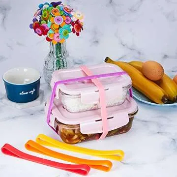 Outus 10 Pieces Large Silicone Rubber Bands 7 Inch Elastic Wrapping Extra Large Rubber Bands for Notebook Office Outdoor Gear Gifts Packing Christmas(Standard Resilience)