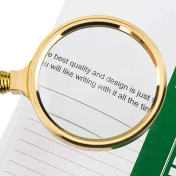 BASUNE 10X Magnifying Glass with Rosewood Handle - Ideal for Readers