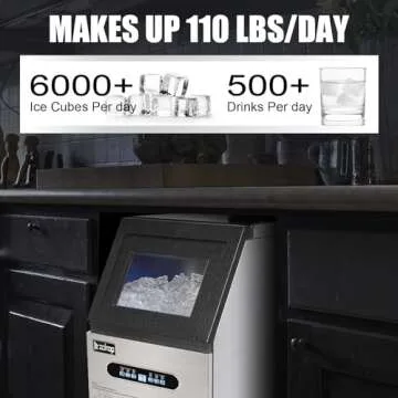 Winado Commercial Ice Maker 110LBS/24H - Perfect for Any Setting