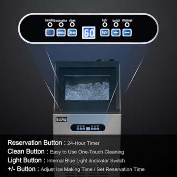 Winado Ice Maker 110LB Capacity for Home and Commercial