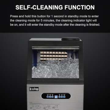 Winado Ice Maker 110LB Capacity for Home and Commercial