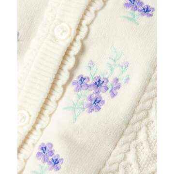 Gymboree Toddler Girls' Long Sleeve Button Up Cardigan in Simply Lavender