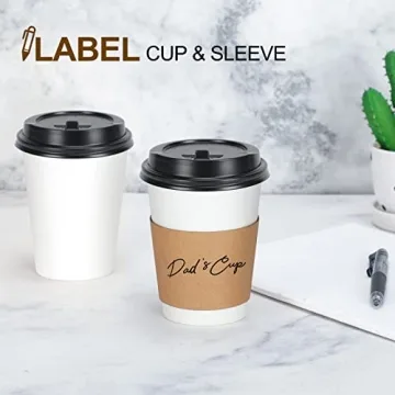 FIFWVGP 100 Pack Disposable Coffee Cups for Events