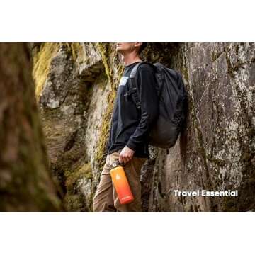 HYDRO CELL Stainless Steel Insulated Water Bottle with Straw - For Cold & Hot Drinks - Metal Vacuum Flask with Screw Cap and Modern Leakproof Sport Thermos for Kids & Adults (Red/Orange 40oz)