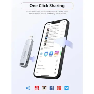 MFi Certified 256GB iPhone Flash Drive USB Memory Stick