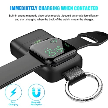Portable Wireless Charger for Apple Watch by HUOTO | 1400mAh Power Bank
