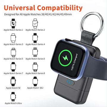 Portable Wireless Charger for Apple Watch by HUOTO | 1400mAh Power Bank
