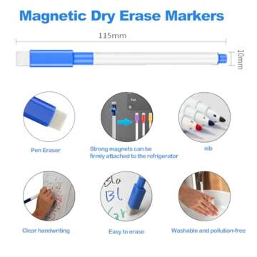 Todkoding 9"x13" Clear Weekly Meal Planner Magnetic Acrylic Board,Acrylic Magnetic Dry Erase Board f...