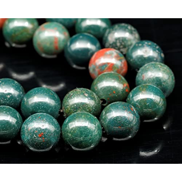 Natural Bloodstone Beaded Choker Necklace | 8mm Handmade Gemstone Jewelry | Aries Zodiac Chakra Crys...