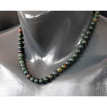 Natural Bloodstone Beaded Choker for Courage & Strength