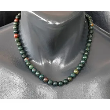 Natural Bloodstone Beaded Choker for Courage & Strength