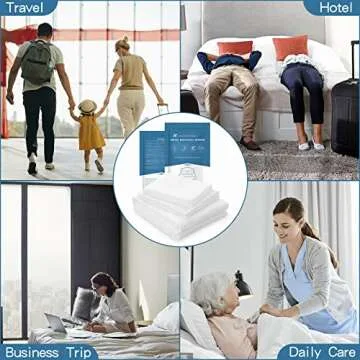 OTITYAN Disposable Bed Sheets Travel Set, Disposable Sheets Travel Bedding Cover for Hotel, Disposable Portable Travel Sheet with Quilt Cover and Pillowcase for Cruise Travel Business Trip Hospital