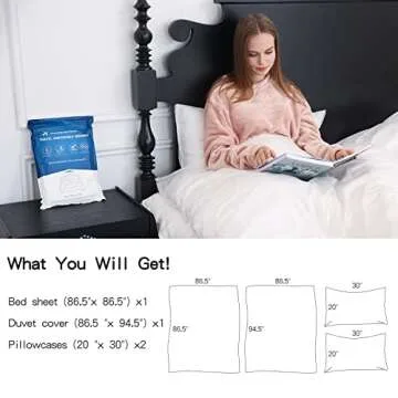 OTITYAN Disposable Bed Sheets Travel Set, Disposable Sheets Travel Bedding Cover for Hotel, Disposable Portable Travel Sheet with Quilt Cover and Pillowcase for Cruise Travel Business Trip Hospital