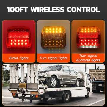 MEDAMOC Magnetic Wireless Trailer Lights for Easy Towing