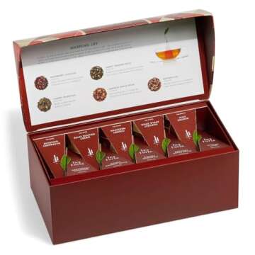 Tea Forte Warming Joy Gift Set, Holiday Spice Tea Sampler with 20 Pyramid Tea Infusers in Presentati...