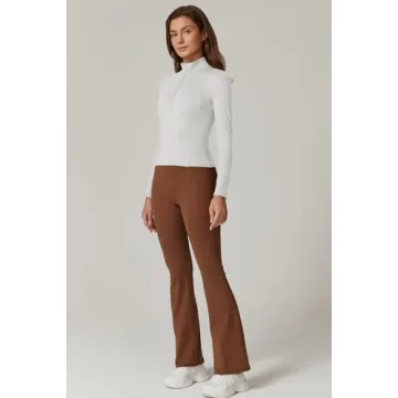 QINSEN Women's Half Zip Crop Top for Workout and Daily Wear