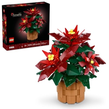 LEGO Icons Poinsettias for Holiday Decor