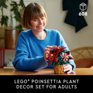 LEGO Icons Poinsettias for Holiday Decor