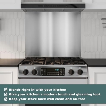 Stainless Steel Stove Backsplash - Easy Installation