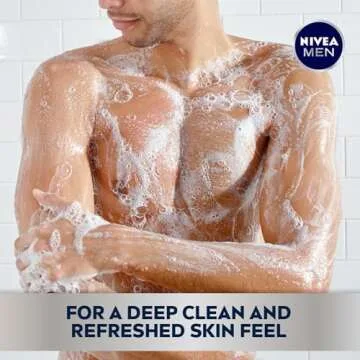 NIVEA MEN DEEP Charcoal Body Wash for Clean & Invigorated Skin