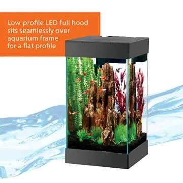 Aqueon Aquarium Starter Kit with LED Lighting, 15 Column 15
