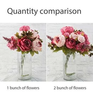 Flojery Silk Peony Bouquet for Elegant Home Decor