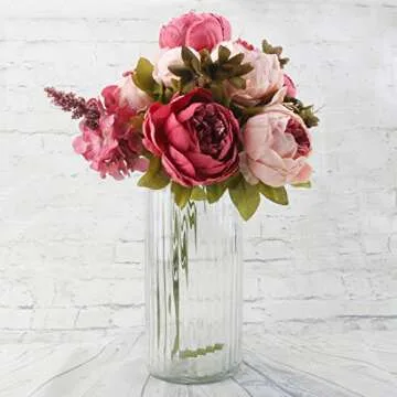 Flojery Silk Peony Bouquet for Elegant Home Decor