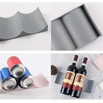 European Style Wine Rack - Modern Wave Design for Home Storage