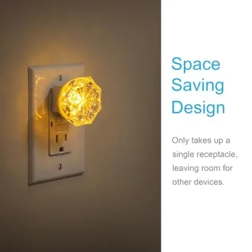 GE Jewel LED Night Light Amber Plug-in for Home Safety