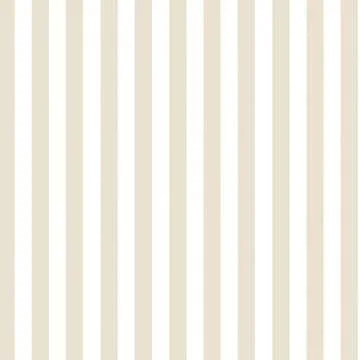 Wake In Cloud - Striped Comforter Set, Ticking Stripe Vertical Pinstripe Neutral Farmhouse Pattern Printed, Soft Lightweight Bedding, 3 Pieces, Beige, Queen Size