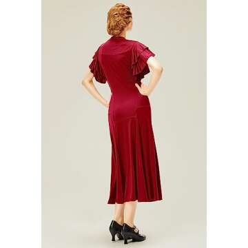 BABEYOND Women’s Vintage Flapper Dress | 1920s Ruffle Cocktail Dress