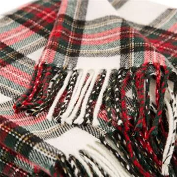 Glitzhome Plaid Throw Blanket for Cozy Living Spaces