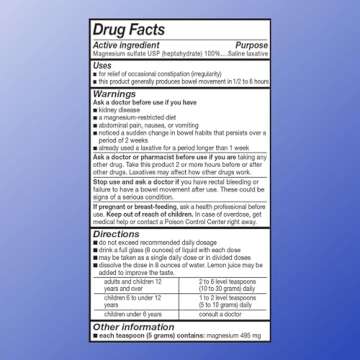 Quality Choice Epsom Salt Saline Laxative 1lb