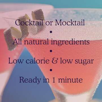 SAYSO: Skinny Hibiscus Cosmo Craft Cocktail Tea Bag | Enjoy an Instant Cosmopolitan or Mocktail in Under 1 Min, <1G Sugar, 10 Calories, Vegan, Kosher, Non-GMO, 8 Count