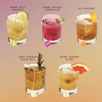 SAYSO: Skinny Hibiscus Cosmo Craft Cocktail Tea Bag | Enjoy an Instant Cosmopolitan or Mocktail in Under 1 Min, <1G Sugar, 10 Calories, Vegan, Kosher, Non-GMO, 8 Count
