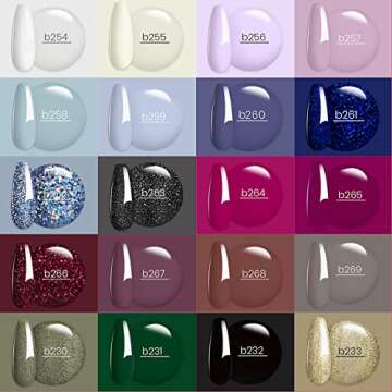 Beetles Gel Nail Polish Set- Burgundy Glitter Gel Polish Green Blue Red Nail Polish Intimate Atmosphere Collection U v Soak Off Nail Lamp Base Top Coat Gifts for Women