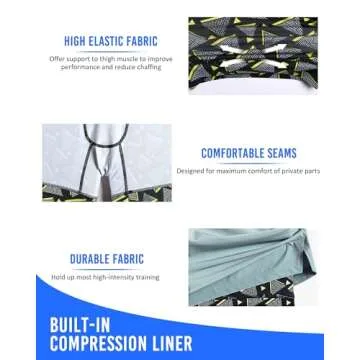 maamgic Mens 5" Gym Running Shorts for Men 2 in 1 Quick Dry Workout Athletic Shorts Gray Triangle Medium