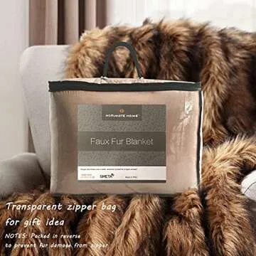 Luxury Plush Faux Fur Throw Blanket - Elegant & Warm