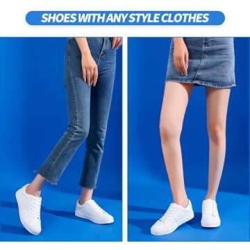 Kufeiti Comfortable White PU Leather Sneakers for Women