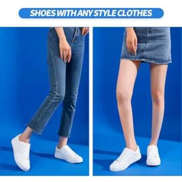 Kufeiti Comfortable White PU Leather Sneakers for Women