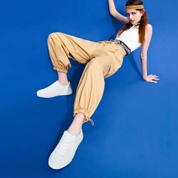 Kufeiti Comfortable White PU Leather Sneakers for Women