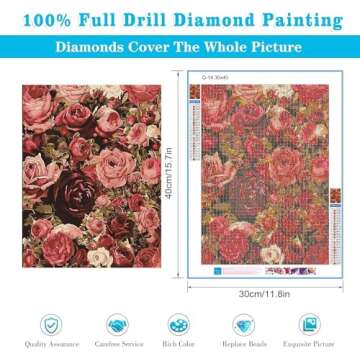 WUDWL 5D Diamond Painting Kit for Adults - DIY Flower Art