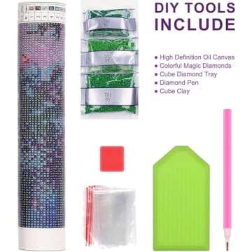 WUDWL 5D Diamond Painting Kit for Adults - DIY Flower Art