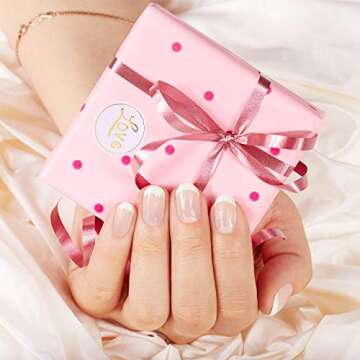 600 Pieces Wedding Love Stickers Sealing Label Stickers Round Clear Stickers with Gold Love Pattern for Wedding Party Invitation, Greeting Cards and Party Supplies