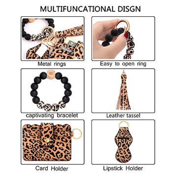 BVGA Wristlet Keychain Bracelet Wallet Women Multifunctional