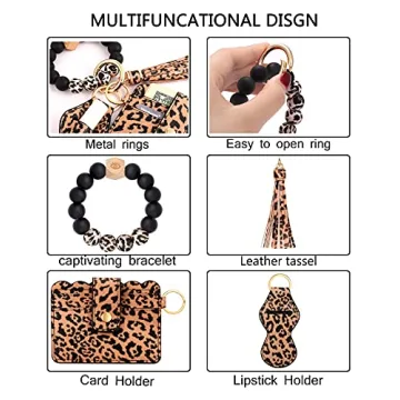 BVGA Wristlet Keychain Bracelet Wallet Women Multifunctional