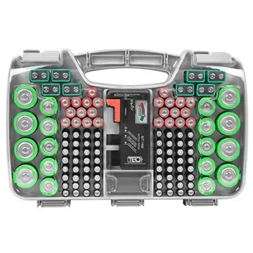 Battery Organizer Case with Tester - Store Up to 180 Batteries